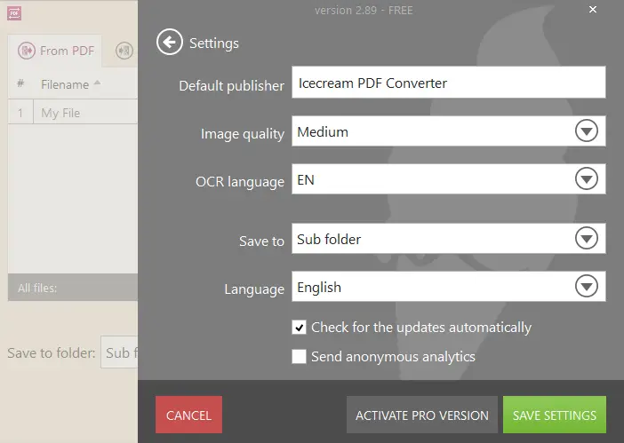 Icecream PDF Converter 5
