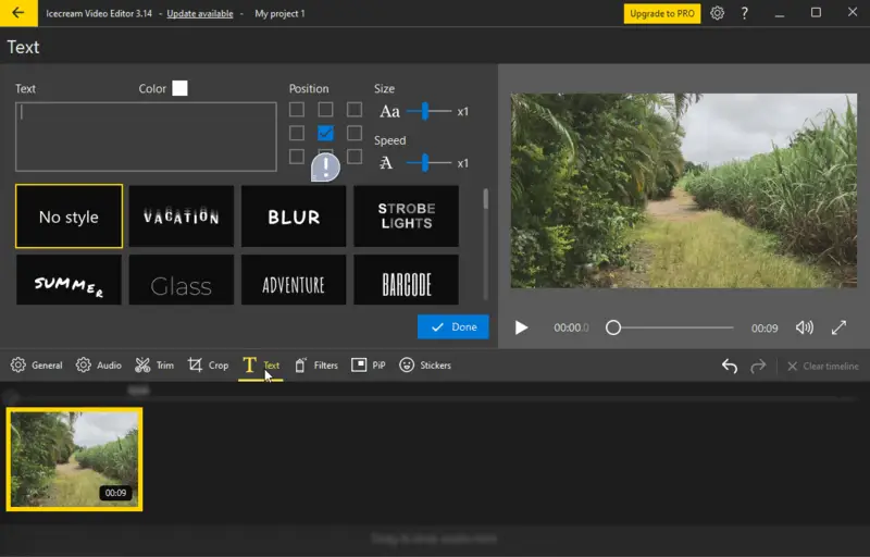 Add music to WebM using Icecream Video Editor