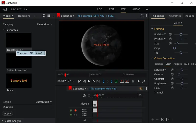 Lightworks simple video editor
