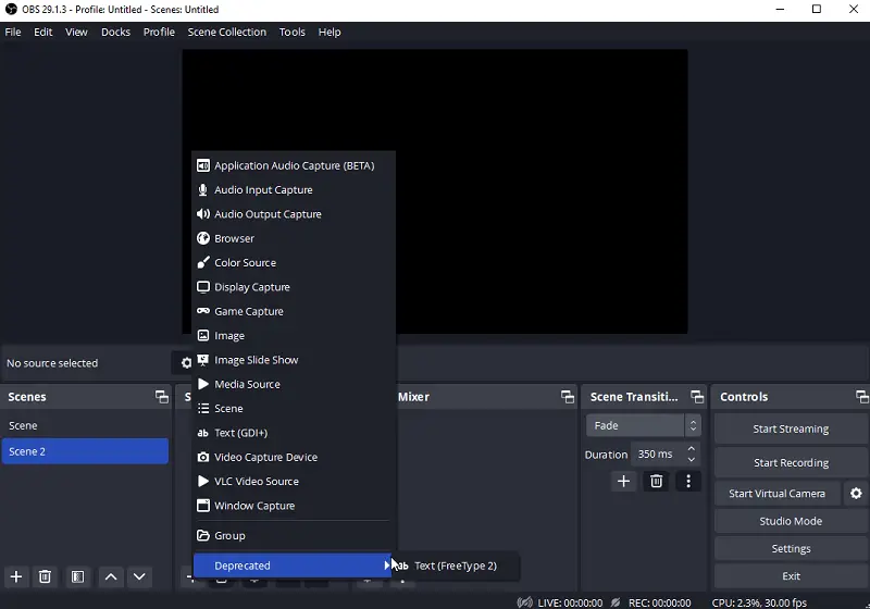 OBS Studio - settings