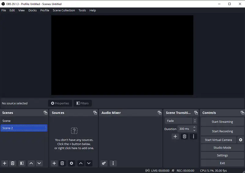 OBS video catcher interface