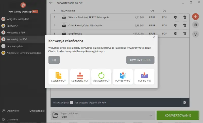 Konwersja z EPUB do PDF zakończona w PDF Candy Desktop Konwersja z EPUB do PDF zakończona w PDF Candy Desktop