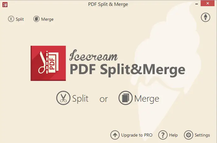 Icecream PDF Split & Merge - main window
