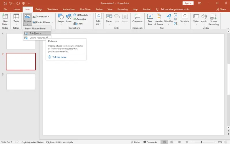 Добавление изображений в презентацию PowerPoint