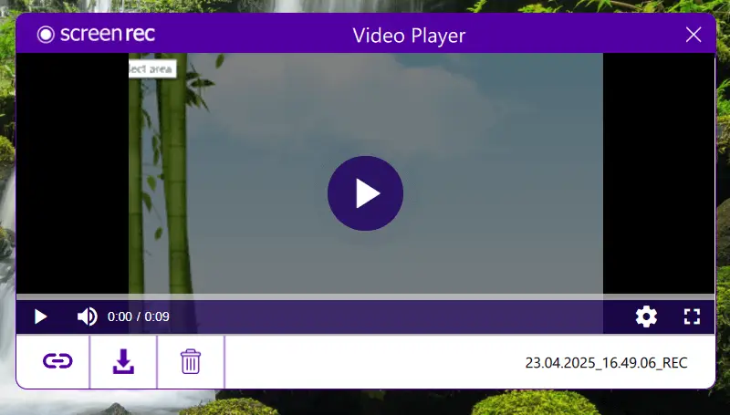 ScreenRec video player ScreenRec video player