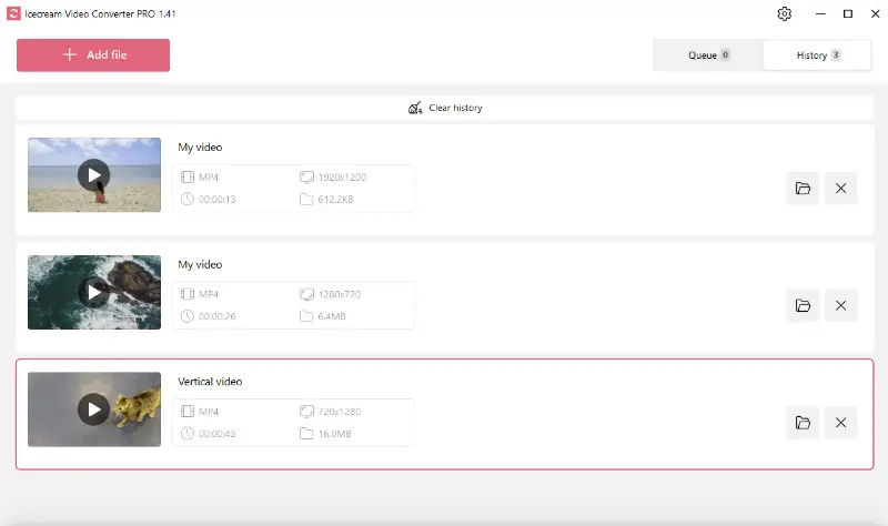 Convert video to MP4 in Icecream Video Converter