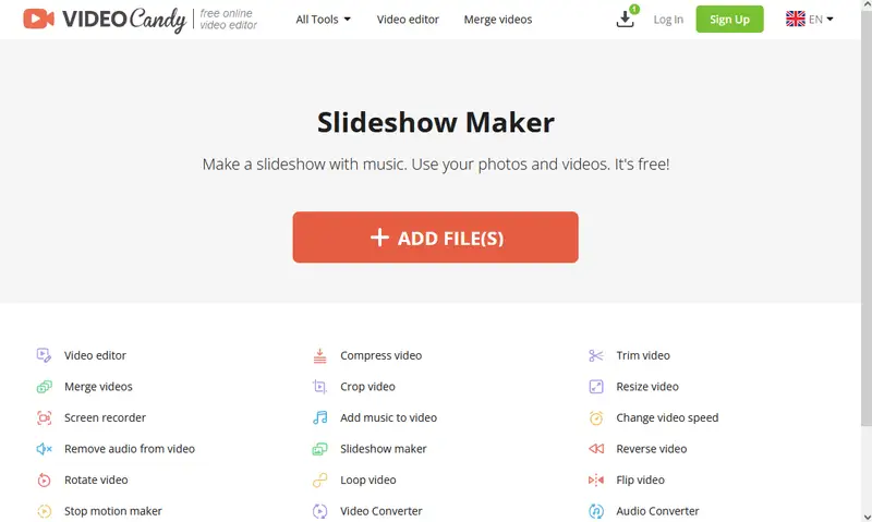 Online slideshow maker by Video Candy