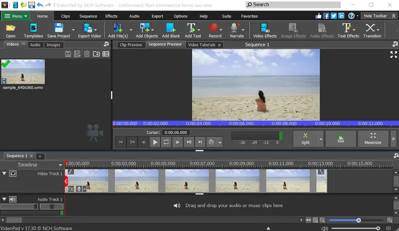 VideoPad video production software