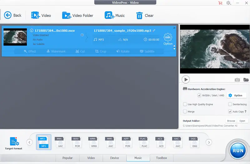 VideoProc Converter interface
